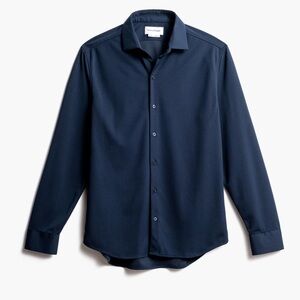 NWT Ministry of Supply Apollo Dress Shirt in Navy Slim Large